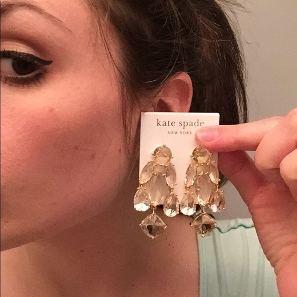NEW Kate Spade ♠️ Chandelier Earrings W. Dustbag - Picture 5 of 7